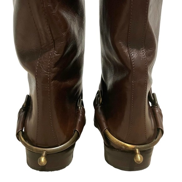 INGA Equestrian Tall Brown Leather Boots | Size 37 (US 6.5) - Picture 7 of 11